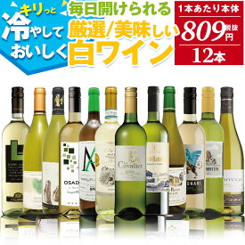 感謝還元 白ワイン 辛口 飲み比べ 12本 セット | 送料無料 【1本あたり本体833円（税抜）】世界の白ワインセット 厳選そしてお手頃 白ワイン 12本セット 辛口 フルーティな味わいに酸味のバランスが良い！食事に合わせて世界の銘醸地飲み比べ 白 ワインセット お歳暮 お祝い