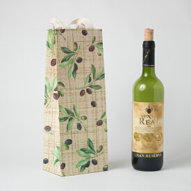 ペーパーバック 紙袋 ワインバック　ボトルバック Caspari（カスパリ）オリーブナチュラル