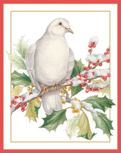 Caspari JXp ANX}XJ[h O[eBOJ[h ܂ `  k AJ  i V[YO[eBO XCXvg  s[X Dove On Holly Branch