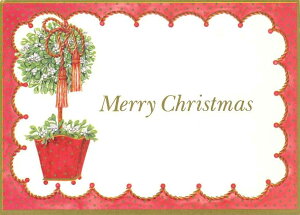 Caspari カスパリ 輸入クリスマスカード グリーティングカード 二つ折り 定形 おしゃれ 北欧 アメリカ 可愛い 高品質 シーズングリーティング スイスプリント Merry Christmas フレームカード クリ