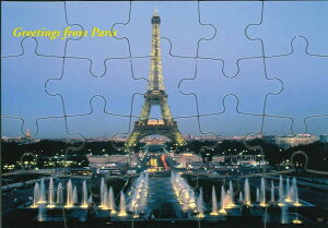 �y�p�Y���t�@���J�[�h�@�A���J�[�h�z �p�Y���J�[�h �W�O�\�[�p�Y�� 20�s�[�X �����t�� ��`�T�C�Y �y���� �t�����X �p�� �G�b�t�F���� ���C�g�A�b�v�o�[�W���� Greetings From Paris ���ړI