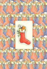 クリスマスカード10枚 グリーディングカード 輸入カード イタリア タソッティ　TASSOTTI 定型サイズ　封筒付き 　クリスマスブーツ