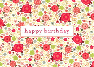 【バースデーカード】Caspari カスパリ グリーティングカード 輸入カード アメリカ 定形サイズ 封筒付き 二つ折り 手紙 1枚 誕生日カード おめでとう ハッピーバースデー 薔薇 バラ ローズ Rosi