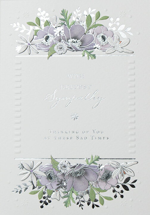 楽天市場 お悔み カード グリーディングカード 輸入カード オランダ Quire クワイヤー 定型サイズ 封筒付き 箔押し エンボス加工 Sympathy Best Wishes成城 楽天市場店