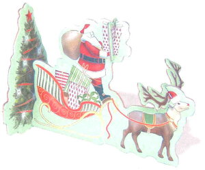 【クリスマスカード】QUIRE(クワイヤー) Wish & Click グリーティングカード 輸入 海外 オランダ 定形サイズ 封筒付き 二つ折りミニカード付き 高級感 クリスマスプレゼント サンタ そり トナ