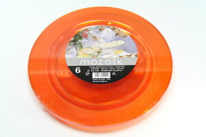 Mozaik Color プラスチック製 カラー ラウンド プレート 26cm 6枚入り プラスチックボウル プラスチック皿 パーティー食器パーティー イベント バースデー カラフル食器 使い捨て ケータリング