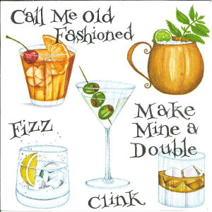 Caspari JXp y[p[ivL JNeTCY 25x25cm 20 fRp[W  e[uR[fBl[g ivL hCc  ݉ p[eB[ i JNe  COCKTAIL HOUR