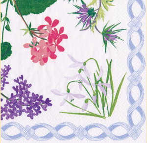 Caspari �J�X�p�� �y�[�p�[�i�v�L�� �����`�T�C�Y 33x33cm 20���� �f�R�p�[�W�� ������� �e�[�u���R�[�f�B�l�[�g ���i�v�L�� �h�C�c ���� ������ �p�[�e�B�[ ���i�� ���b�s���O �ԕ� Flower Mozaik