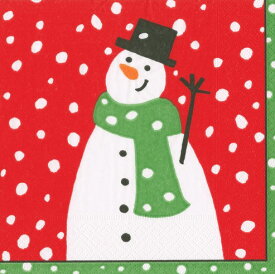 Caspari カスパリ ペーパーナプキン ランチサイズ 33x33cm 20枚入 デコパージュ おしゃれ テーブルコーディネート 紙ナプキン ドイツ 可愛い お茶会 パーティー 高品質 ラッピング クリスマス 雪だるま LEON 2