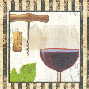 PPD ペーパーナプキン カクテルサイズ 25x25cm 20枚入 デコパージュ おしゃれ テーブルコーディネート 紙ナプキン ドイツ 可愛い お茶会 パーティー 高品質 ラッピング 赤ワイン Estate Wine エステ