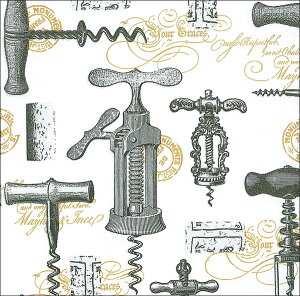 PPD ペーパーナプキン カクテルサイズ 25x25cm 20枚入 デコパージュ おしゃれ テーブルコーディネート 紙ナプキン ドイツ 可愛い お茶会 パーティー 高品質 ラッピング コルク ワイン オープナ