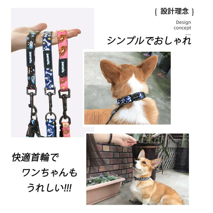 楽天市場 小型犬 首輪 リードセット 犬 リード セット 中型犬 大型犬 おしゃれ かわいい ブランド 痛くない 猫 ベストアンサーの宝ショップ