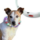 光る 首輪 led レインボー ペット LEDライト 猫 USB充電式 小型犬 中型犬 大型犬 35cm 50cm 夜間発光首輪 ペット用品 ドッググッズ 安全 長さ調節可能 散歩 夜 ひかる ペット 安全 事故防止 首輪 ランニング 自転車 リード 点滅 点灯 猫 腕輪