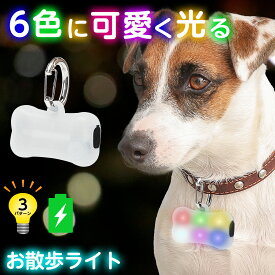 犬 ペット 夜 光る 散歩 ライト お散歩ライト セーフティーライト キーホルダー 夜間 夜道 充電式 安心 安全 点灯 安全灯 事故防止 犬 猫 安全グッズ 光る首輪 LEDライト ペンダント 首輪 ハーネス リード レインボー おすすめ おしゃれ 小型犬 中型犬 大型犬