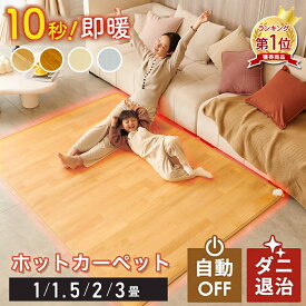 【先着100名様限定クーポン20％off】【楽天1位】ホットカーペット ホットマット 2畳 1畳 1.5畳 3畳 省エネ 電気カーペット 電気マット 防水 抗菌 お洒落 省エネ 滑り止め付 ダニ退治機能付 木目調 簡単操作 温度調節 コンパクト収納 送料無料