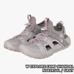 �y���K�i�z��2025�N�V���i��THE NORTH FACE W EXPLORE CAMP SHANDAL ���f�B�[�X �G�N�X�v���[�� �L�����v �T���_�� WHITE LABEL �؍� �m�[�X�t�F�C�X �؍� �t�@�b�V���� �z���C�g���[�x�� �X�j�[�J�[�T���_