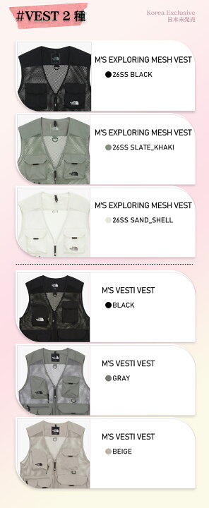 楽天市場】【正規品】ノースフェイス メッシュ ベスト 韓国 ノース 