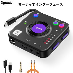 ���������}���\�� Synido LiveDock A20 Pro OTG�Ή� �|�[�^�u���I�[�f�B�I�C���^�[�t�F�[�X 24bit/96kHz �n�C���]�^�� 32bit DSP���� �y��^�� 2���� �X�e���I/���m�����ؑ� �R���f���T�[�}�C�N/�_�C�i�~