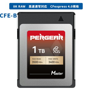 PERGEAR 1TB CFexpress 4.0 Type B [J[h ő3500MB/b̓ǂݎ葬x3400MB/b̎ݑx 8K RAWvtFbViʐ^уrfI^p y5Nԃ[J[ۏ؁z
