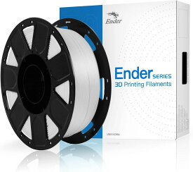 Creality Ender PLA 3D プリンター用フィラメント FDM 3Dプリンター用 PLAフィラメント 寸法精度+/- 0.03mm 高強度PLA 造形材質 1.75mm径 正味量2.2 LBS（1KG）スプール3Dフィラメント 造形材料（ホワイト）