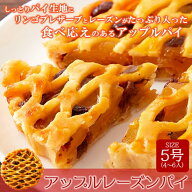 【送料無料】アップルレーズンパイ 5号 4〜6人 りんごプレザーブ レーズン アップルパイ ホールケーキ お…