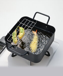 揚げクック スクエア揚げ鍋 20cm | 揚げ鍋 揚げ物 鍋 ミニ コンパクト なべ スクエア ガス火 調理器具 揚げ物鍋 天ぷら鍋 てんぷら鍋 天ぷらなべ 唐揚げ 串カツ とんかつ 油鍋 チキン フライ