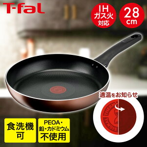 ティファール IHチタン・エクセレンス モカ フライパン IH 28cm G17206 | t-fal T-FAL tfal Tfal 取っ手つきフライパン ガス火 ガス 28センチ ティファールフライパン IH対応 食洗機対応 ふらいぱん おし