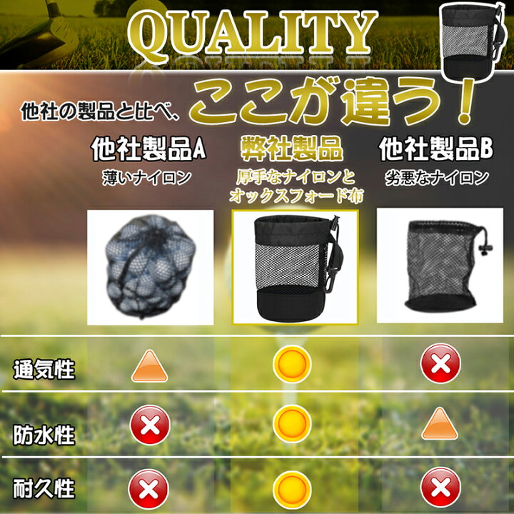 楽天市場】ゴルフボール バッグ ボールケース メッシュ キャディー 