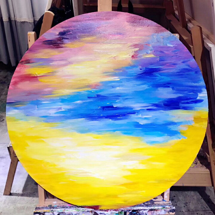 楽天市場】張りキャンバス 絵画ボード 円形 5枚セット キャンパス 綿 