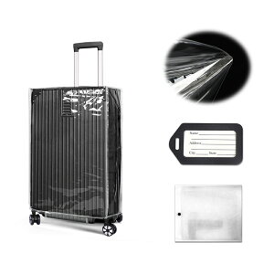 スーツケースカバー 透明 キャリーケースカバー 防水 大型 機内持ち込み 簡単設置 おしゃれ キズ防止 【収納袋・荷物タグ付き】送料無料