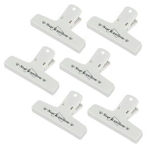 マグネットクリップ 6個セットプラクリップ マグネット付き 滑り止めデザイン ブッククリップメモクリップ 紙挟み 袋留め 書類整理 文房具 掲示板用 ホワイトボード シンプル おしゃれ 便