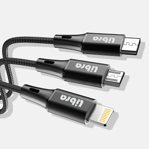 ◆○この商品はお取寄せですが、200個単位となります。TYPE-C、ライト、microを同時充電 サーベラスケーブル◆1本3役のサーベラスケーブル◆LBR-RLMCC1mBK  ■お取寄200個単位