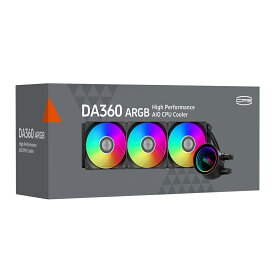 ◆ARGBライティングを備え、高い冷却性能と静音性を実現するコストパフォーマンス抜群の水冷クーラー◆DA360-ARGB-BK