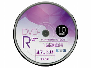 ��CPRM�Ή��I16�{/���C�hPLazos L-CP10P [DVD-R 16�{�� 10���g]