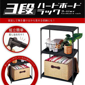 ◆ハードボード付きのしったりタイプ◆3段ハードボードラック HAC4484