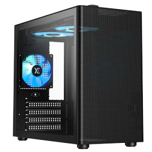 ��Micro-ATX�P�[�X��ARGB�t�@��3��W�����ڂŃR�X�g�p�t�H�[�}���X�ɗD�ꂽ�|�[�^�u���n���h���t����Corvus CR410 ARGB