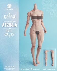 Worldbox AT206 1/6 女性 壮健 可動 アクション フィギュア用 素体筋肉付き版　白肌