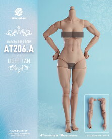 Worldbox AT206 1/6 女性 壮健 可動 アクション フィギュア用 素体筋肉付き版　サンタン肌