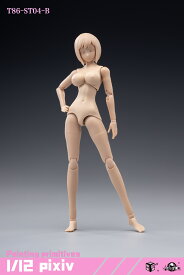 86TOYS 1/12 少女 人形 可動 モデル アクションフィギュア 素体 ヘッド 交換パーツ 支柱 フルセット サンタン肌