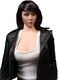 TYM TYM100 1/6 セクシー 美人 女性 アクション フィギュア用 革製 ジャケット 上着 Aブラック