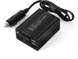 【BESTEK】インバーター シガーソケット コンセント 150W: DC12VをAC100Vに変換 USB2ポート搭載 車載用インバーター カーインバーター 12V車専用 BT6500BK