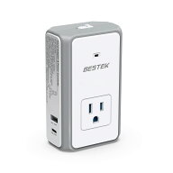 BESTEK 正弦波 海外旅行用変圧器 150W 5in1セット 海外コンセント 変圧器 変換プラグ 小型 100V-240V to …