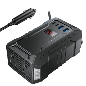 BESTEK �C���o�[�^�[ 300W �C�������g DC12V��AC100V�ɕϊ� �V�K�[�\�P�b�g �ڑ� USB-C PD30W �}���[�d �m�[�gPC�E�Ɠd�Ή� �Ԓ����E�ЊQ��d�΍� 6�ی�@�\ �ԍڗp�C���o�[�^�[ MRI3010HU