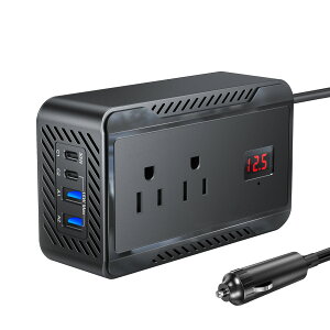 BESTEK �C���o�[�^�[ 200W �C�������g DC12V��AC100V�ɕϊ� �V�K�[�\�P�b�g �ڑ� USB-C PD30W �}���[�d �m�[�gPC�E�Ɠd�Ή� �Ԓ����E�ЊQ��d�΍� 6�ی�@�\ �ԍڗp�C���o�[�^�[ �� MRI2010CU