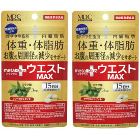 【機能性表示食品】メタプラス ウエストマックス 45粒【2個セット】【メール便】【お取り寄せ】(4933094031710-2)