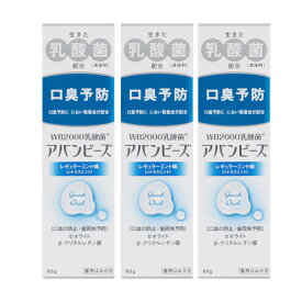 アバンビーズ レギュラーミント味 80g 【3個セット】【メール便】【お取り寄せ】(4987243150456-3)