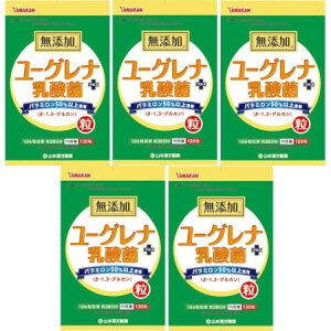 無添加 ユーグレナ 乳酸菌 粒 120粒【5個セット】【メール便】(4979654027496-5)