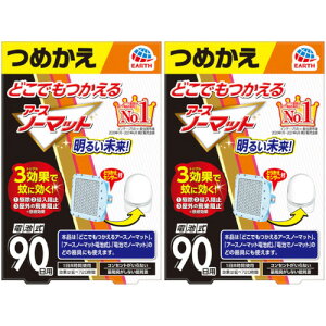 どこでもつかえるアースノーマット 90日用つめかえ【2個セット】【メール便】(4901080054012-2)