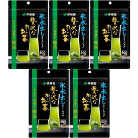 【5個セット】氷水出しティーバッグ贅沢なお～いお茶あまみ一番摘み緑茶 10袋入(4901085646892-5)