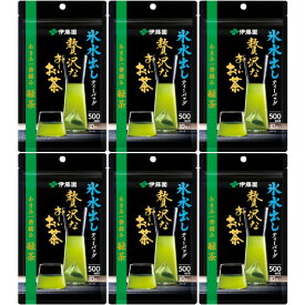 【6個セット】氷水出しティーバッグ贅沢なお～いお茶あまみ一番摘み緑茶 10袋入(4901085646892-6)